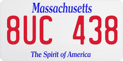 MA license plate 8UC438