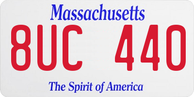 MA license plate 8UC440