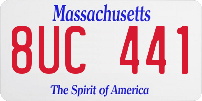 MA license plate 8UC441