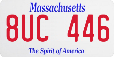 MA license plate 8UC446