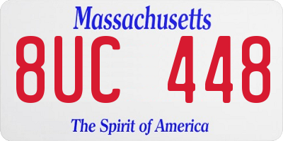 MA license plate 8UC448