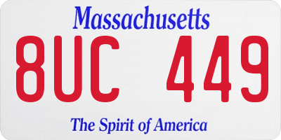 MA license plate 8UC449