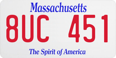 MA license plate 8UC451