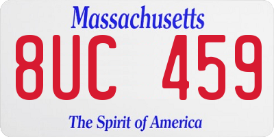 MA license plate 8UC459