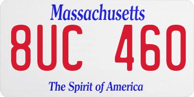 MA license plate 8UC460