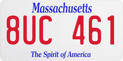 MA license plate 8UC461