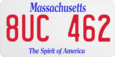 MA license plate 8UC462