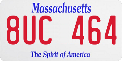 MA license plate 8UC464