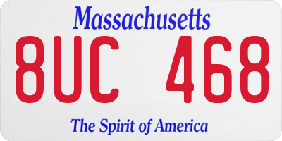 MA license plate 8UC468
