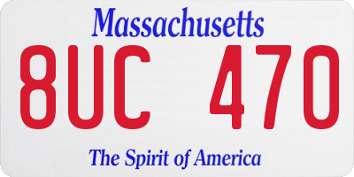 MA license plate 8UC470