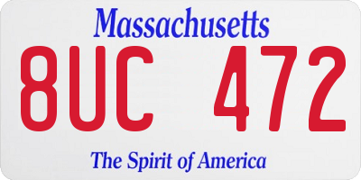 MA license plate 8UC472