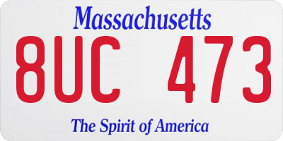 MA license plate 8UC473