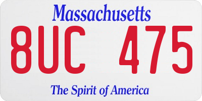 MA license plate 8UC475