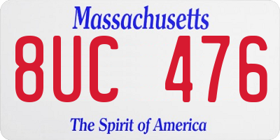 MA license plate 8UC476