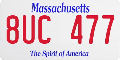MA license plate 8UC477