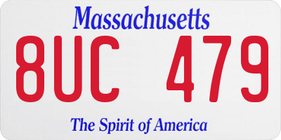 MA license plate 8UC479