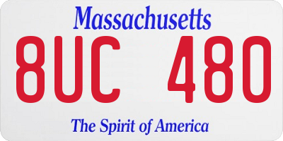 MA license plate 8UC480