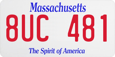 MA license plate 8UC481