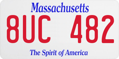 MA license plate 8UC482