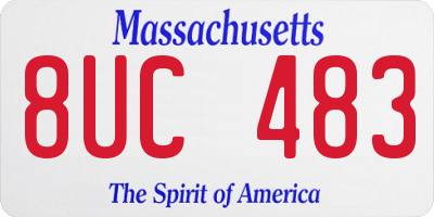 MA license plate 8UC483