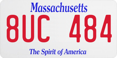 MA license plate 8UC484