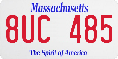 MA license plate 8UC485