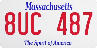 MA license plate 8UC487