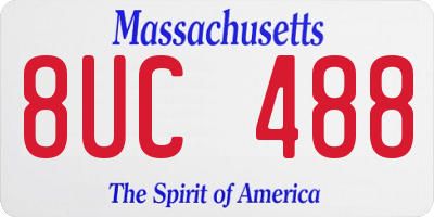 MA license plate 8UC488