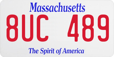MA license plate 8UC489