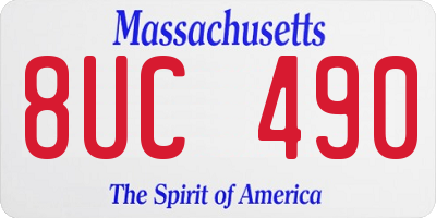 MA license plate 8UC490