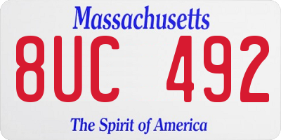 MA license plate 8UC492