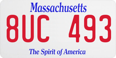 MA license plate 8UC493