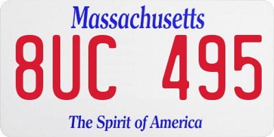 MA license plate 8UC495