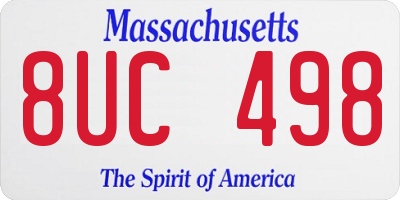 MA license plate 8UC498