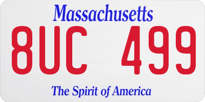 MA license plate 8UC499