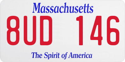 MA license plate 8UD146
