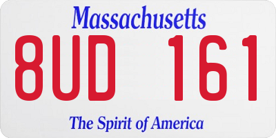 MA license plate 8UD161