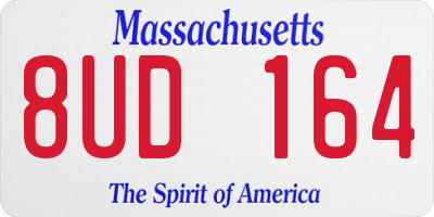 MA license plate 8UD164