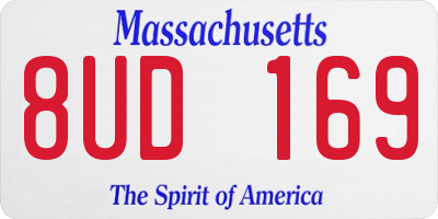 MA license plate 8UD169