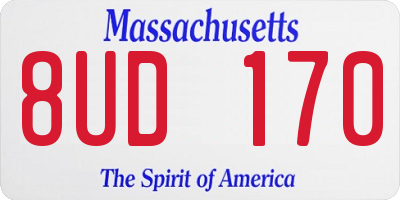 MA license plate 8UD170