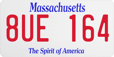 MA license plate 8UE164