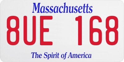 MA license plate 8UE168
