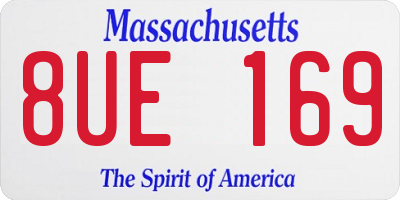MA license plate 8UE169