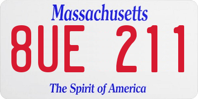 MA license plate 8UE211