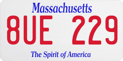 MA license plate 8UE229