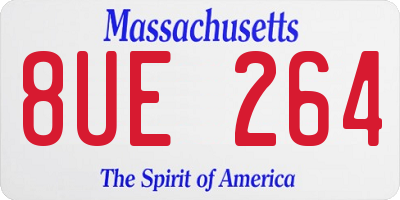 MA license plate 8UE264