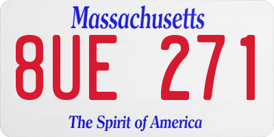 MA license plate 8UE271