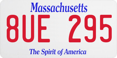 MA license plate 8UE295