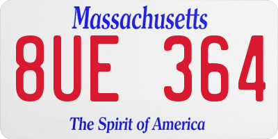 MA license plate 8UE364