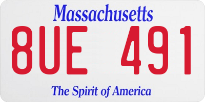 MA license plate 8UE491